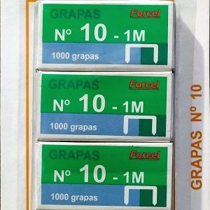 GRAPAS Nº 10 PACK DE 4 CAJAS DE 1000 GRAPAS. FORCEL.