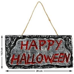 CARTEL DE HALLOWEEN HAPPY HALLOWEEN. TAMAÑO 30X15CM. 13941 ATOSA.