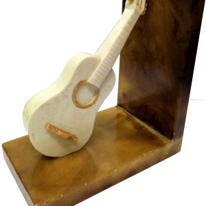 SUJETALIBROS DE 1 UNIDAD DE GUITARRA Y ESCUADRA DE ALABASTRO