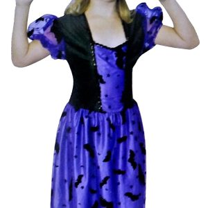 DISFRAZ DE TRAJE DE BRUJA MORADA. TALLA 2.