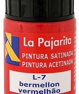 PINTURA BASE DE LATEX COLOR BERMELLON. BOTE DE 35ML LA PAJARITA.
