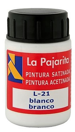 PINTURA BASE DE LATEX COLOR BLANCO. BOTE DE 35ML LA PAJARITA.