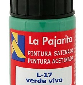 PINTURA BASE DE LATEX COLOR VERDE VIVO. BOTE DE 35ML LA PAJARITA.