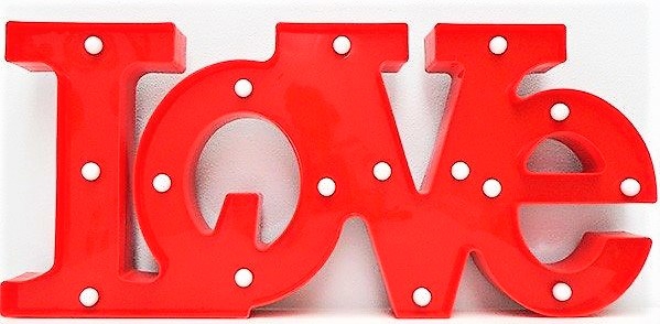 CARTEL LOVE DE PLASTICO DE 16 LUCES LED. NH401 ALEX BOG