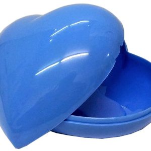 ESTUCHE DE PLASTICO CON FORMA DE CORAZON VACIOS. COLORES SURTIDOS. PRECIO POR UNIDAD.