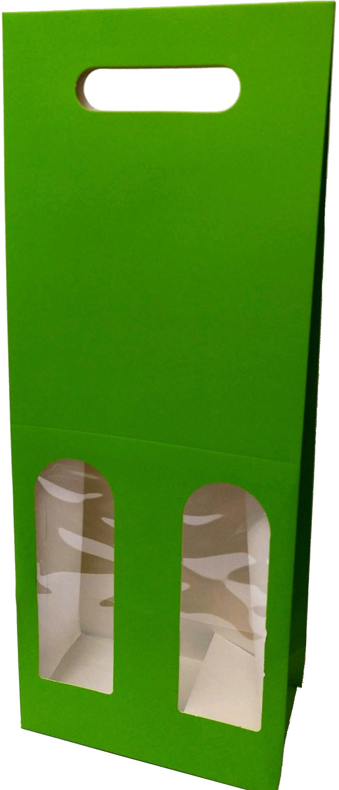 BOLSA DE REGALO PARA BOTELLAS DE VINO CON VENTANA 2 BOTELLAS - Imagen 2