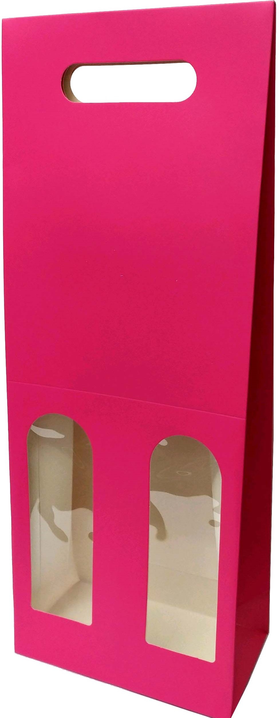 BOLSA DE REGALO PARA BOTELLAS DE VINO CON VENTANA 2 BOTELLAS - Imagen 4