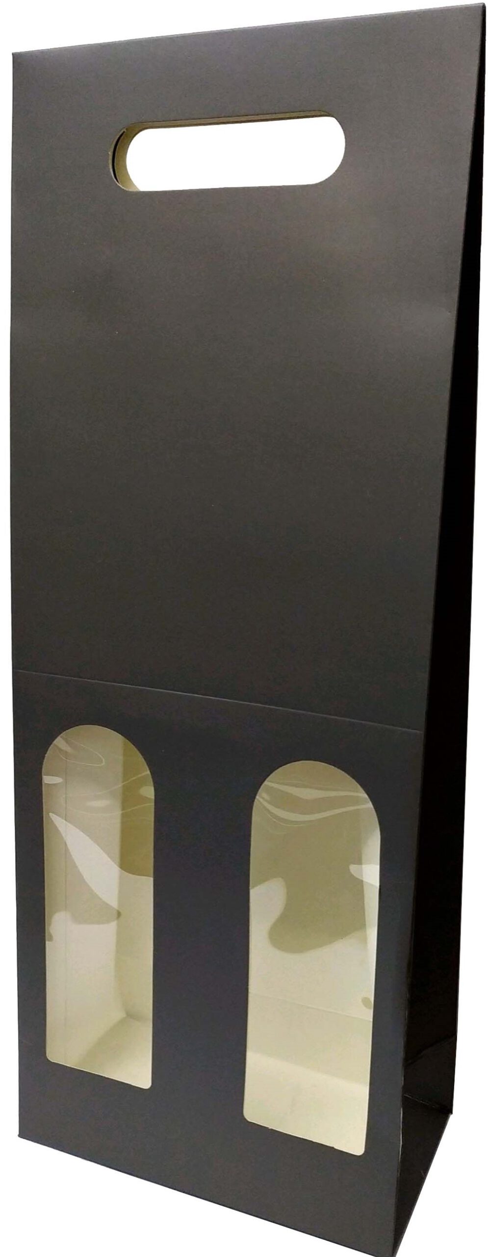 BOLSA DE REGALO PARA BOTELLAS DE VINO CON VENTANA 2 BOTELLAS - Imagen 6