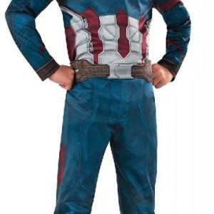 DISFRAZ DE TRAJE DE CAPITAN AMERICA. TALLA DE 8 A 10 AÑOS.