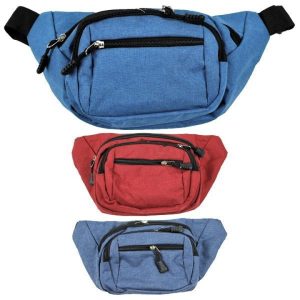 RIÑONERA DE 4 CREMALLERAS. MEDIDAS 32X14CM. COLORES SURTIDOS.