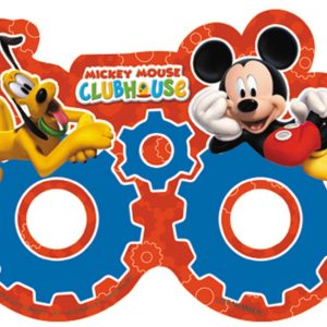 MASCARA DE GAFAS DE CARTON DE MICKEY EN PACK DE 6 UNIDADES.