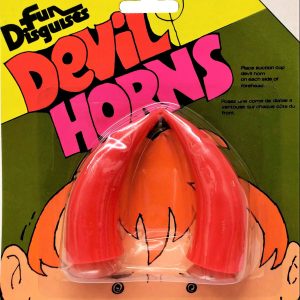 CUERNOS DE LUCIFER CON VENTOSA PARA CARNAVAL. EN BLISTER DE 2 UNIDADES.