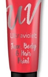 MAQUILLAJE DE CREMA ROJO FLUORESCENTE PARA LUZ ULTAVIOLETA. ALPINO