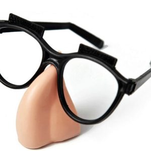 GAFAS DE PLASTICO Y NARIZ DE GOMA PARA DISFRACES DE CARNAVAL.