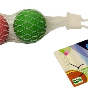 PELOTA DE CAUCHO MACIZA DE 4CM. EN BLISTER DE 2 UNIDADES. 14603 ATOSA.