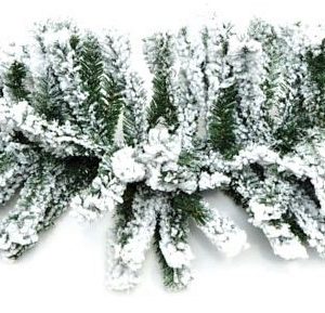 GUIRNALDA DE PINO CON NIEVE DE 270CM. PARA NAVIDAD. 47640 ATOSA.