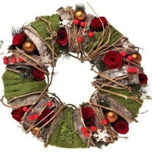 CORONA NAVIDEÑA CON ADORNOS DE 30CM. 32773 ATOSA