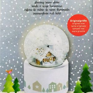 BOLA DE NIEVE DE CRISTAL CON LUZ MINI