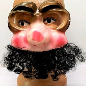 ANTIFAZ DE NARIZOTA Y MOFLETES CON BIGOTE PARA DISFRAZ DE CARNAVAL.