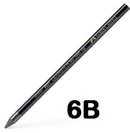BARRA DE GRAFITO PURO 6B FABER CASTELL