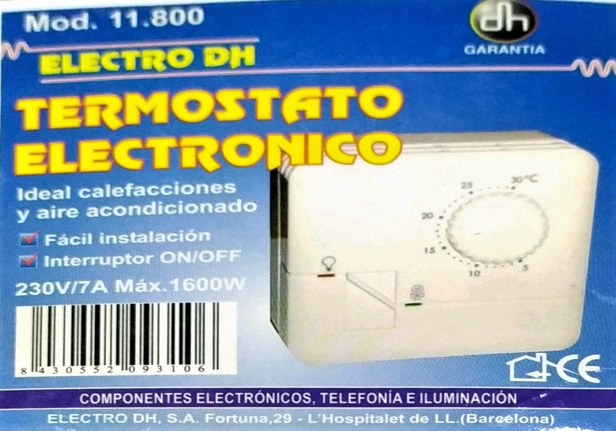 TERMOSTATO ELECTRONICO DE SUPERFICIE 1600A. - Imagen 4