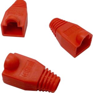FUNDA PARA TERMINAL DE CABLE UTP-STP COLOR ROJO
