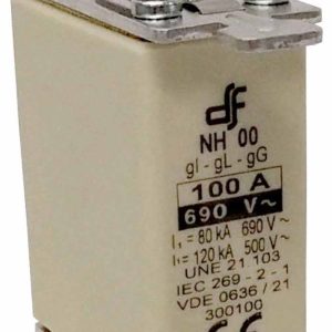 FUSIBLE DE CUCHILLA DE 100A. NH000/C00. gG. PQ. 690V. DF 300100.