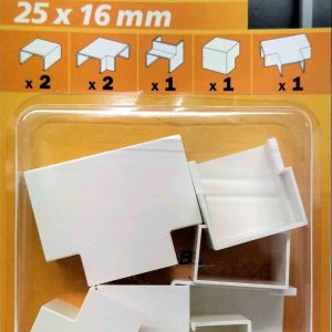 CANALETA DE ACCESORIOS PARA REGLETAS DE 25X16MM. SURTIDO BLANCO