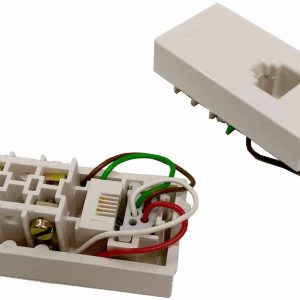 ENCHUFE 4 VIAS DE TELEFONIA PARA CANALETA CUBRECABLES TIPO BTL-4. QUINTELA 43208.