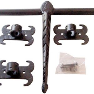 CERROJO DE 27CM COLOR NEGRO DE FORJA.