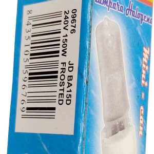 BOMBILLA HALOGENA G9 DE BAYONETA DE 150W. A 240V.