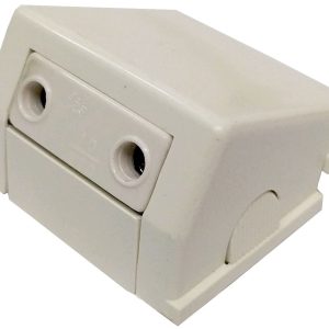 CAJA CON ENCHUFE PARA CANALETAS.