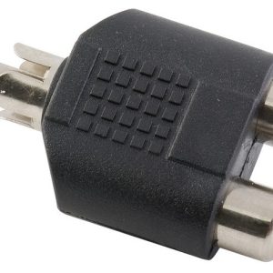 ADAPTADOR DE CLAVIJA RCA MACHO A CLAVIJAS 2 RCA HEMBRAS