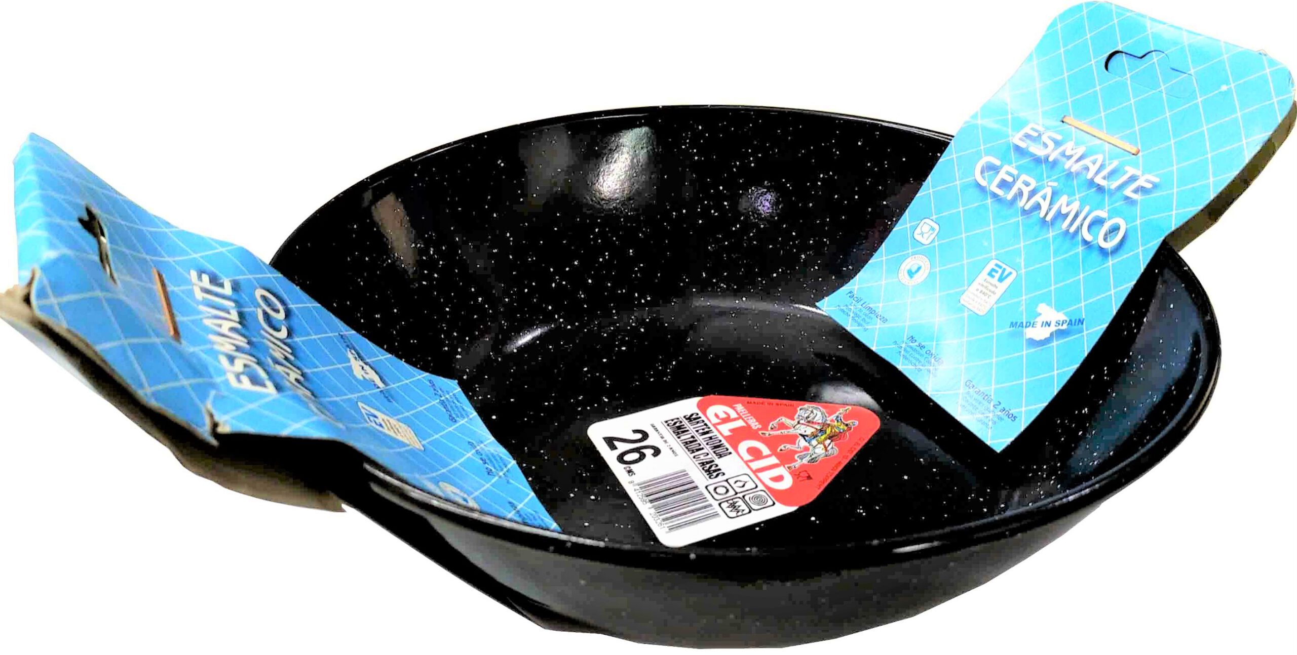 SARTEN DE PORCELANA ESMALTADA DE 2 ASAS DE 26CM. HONDA.