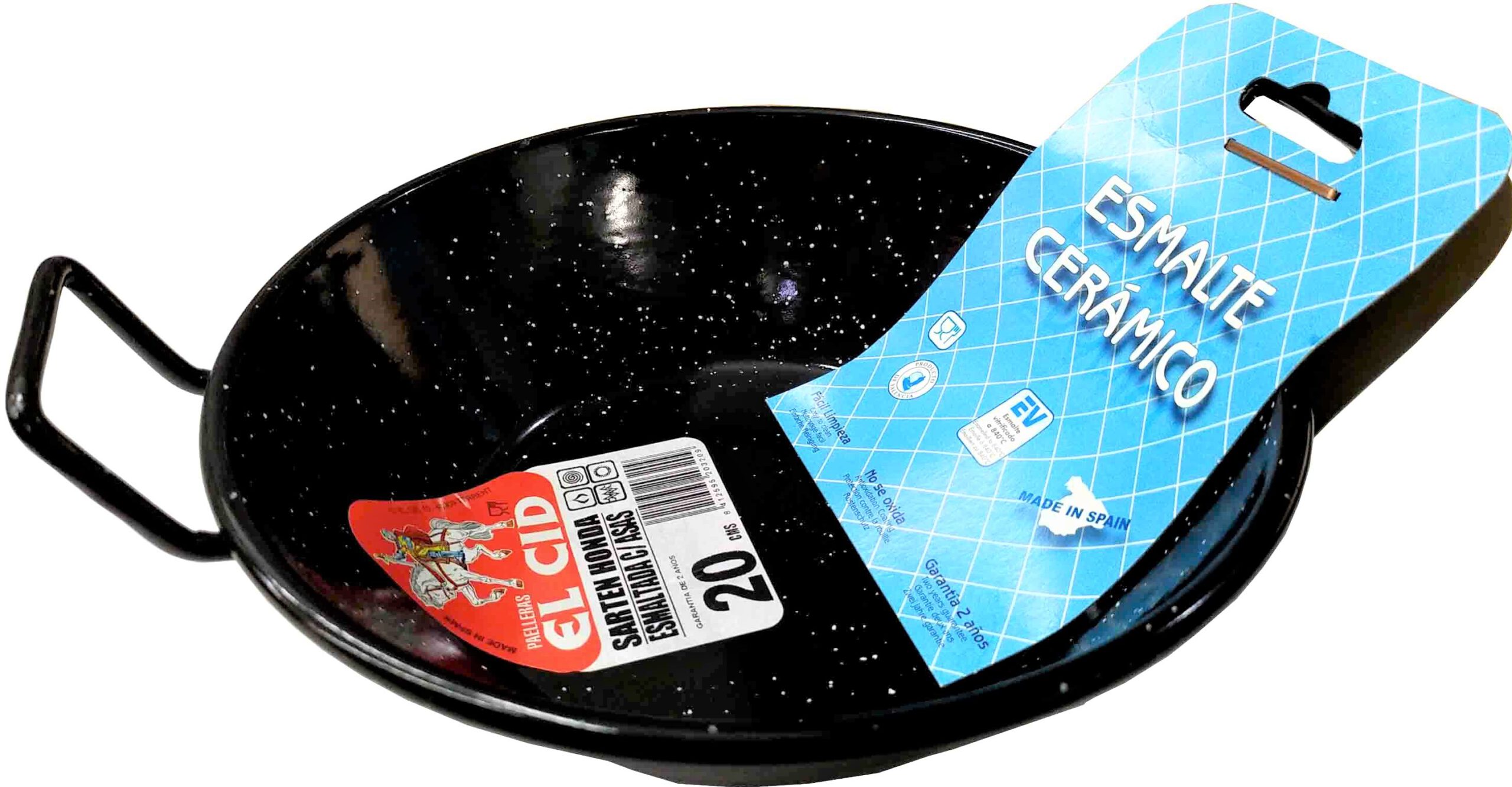 SARTEN DE PORCELANA ESMALTADA DE 2 ASAS DE 20CM. HONDA.