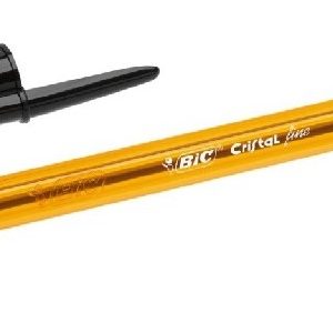 BOLIGRAFO BIC CRISTAL NARANJA COLOR NEGRO FINO