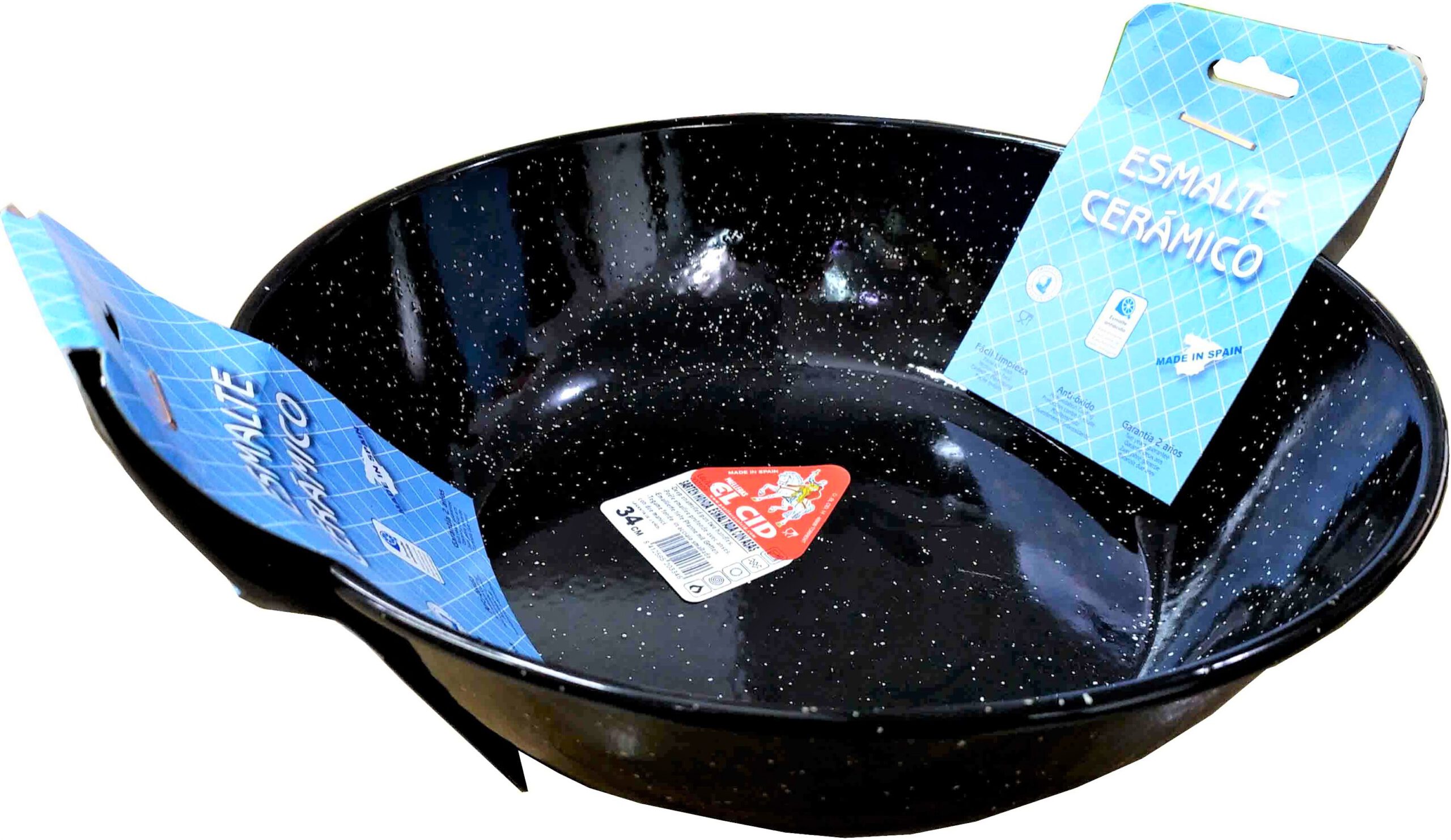 SARTEN DE PORCELANA ESMALTADA DE 2 ASAS DE 34CM. HONDA. - Imagen 2