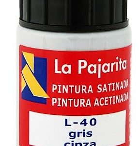 PINTURA BASE DE LATEX COLOR GRIS. BOTE DE 35ML LA PAJARITA.