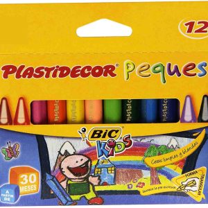 CERAS PLASTIDECOR DE 12UU PEQUES TRIANGULAR DE 9CM A PARTIR DE 30 MESES.