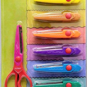 TIJERA PARA MANUALIDADES EN ZIZ ZAZ CON 8 MODELOS DE ALPINO.