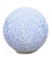 BOLA DECORATIVA DE LED 8.3X7.9CM DE LUZ BLANCA, FUCIONA A PILAS.