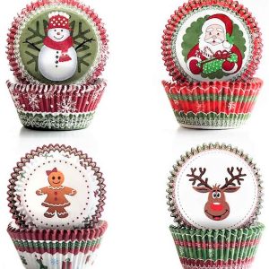 MOLDE PARA MAGDALENAS 6.5CM NAVIDAD 100 UNIDADES. 735911