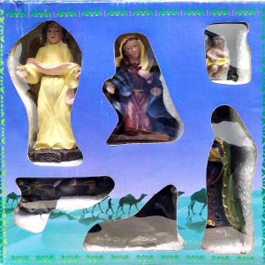 FIGURAS DE NACIMENTO PARA BELEN BILSTER DE 6 PIEZAS. DECORACION NAVIDEÑA. MATERIAL CERAMICO.