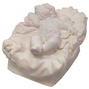 FIGURA DE NIÑO JESUS PARA EL BELEN DE 8X6CM. DE ESCAYOLA PARA PINTAR.