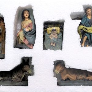 FIGURAS DE NACIMIENTO PARA BELEN EN BLISTER DE 6 PIEZAS. DE 15CM APROX. 28000B.