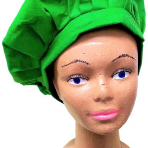 GORRO DE CHEF DE FIELTRO VERDE PARA DISFRAZ DE CHEF.