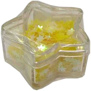 PURPURINA CON FORMA DE ESTRELLA EN BOTE CON FORMA DE ESTRELLA. 59176 EON PAPER. PRECIO POR UNIDAD.