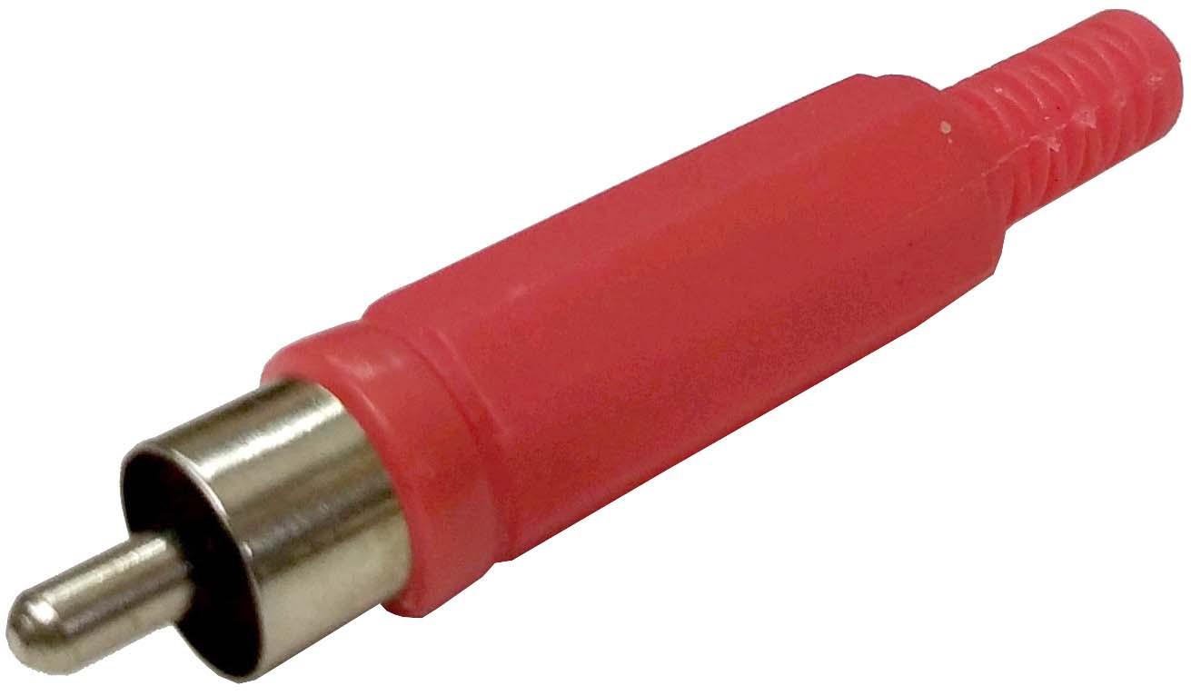 CONECTOR AEREO PARA AUDIO O VIDEO RCA MACHO COLOR ROJO. - Imagen 3