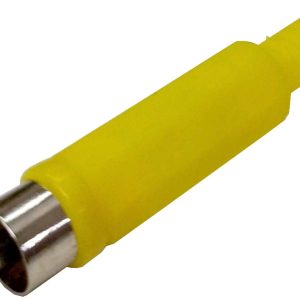 CONECTOR AEREO PARA AUDIO O VIDEO RCA MACHO COLOR AMARILLO.