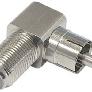 CONECTOR F HEMBRA A RCA MACHO ACODADO